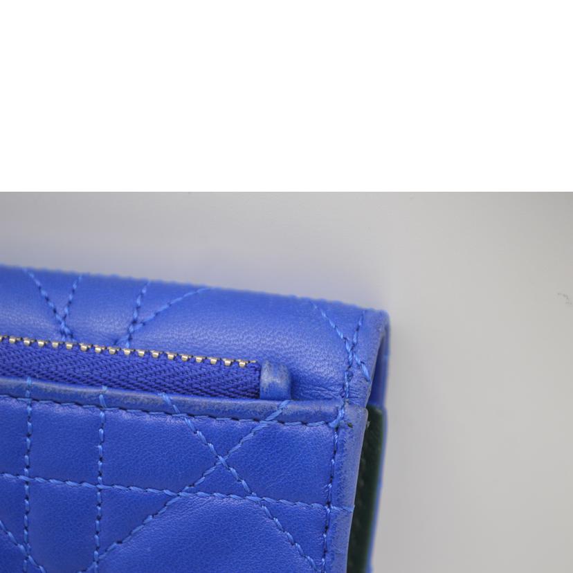 Christian　Dior クリスチャンディオール/レディディオールカナージュコンパクトレザー財布//33-*******/ABランク/89
