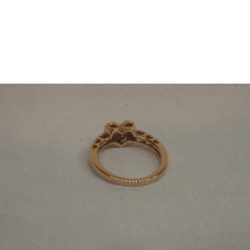 Ponte Vecchio ポンテヴェキオ/K18PGRハートモチーフダイヤ0.13ct//ABランク/92