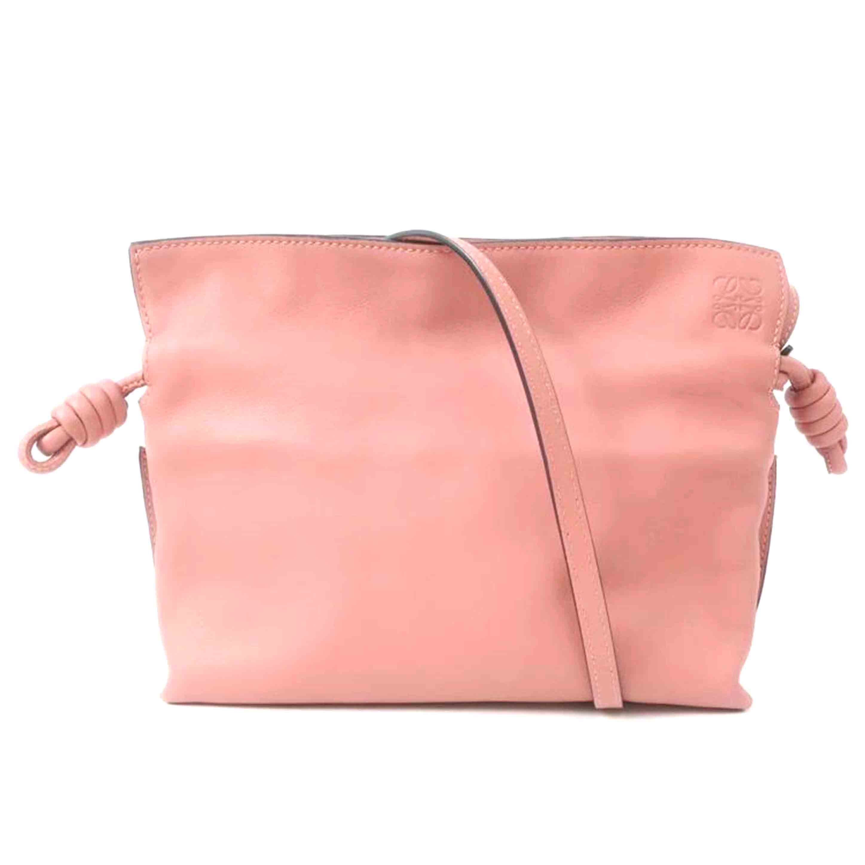LOEWE ロエベ/フラメンコ　クラッチミニ　レザ－ショルダーバッグ　ピンク//Aランク/65
