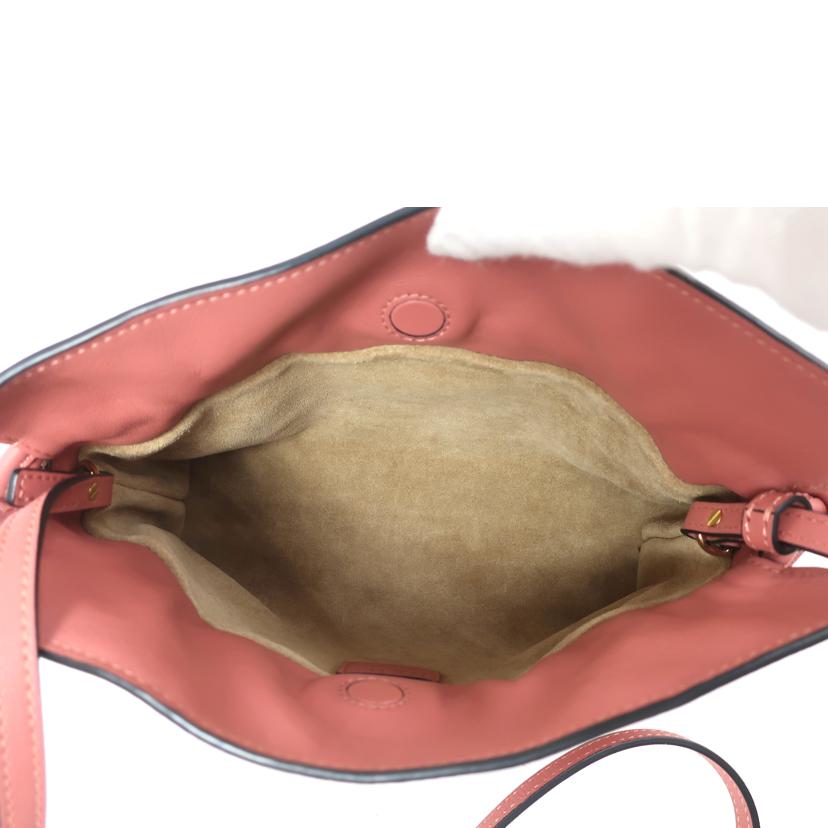 LOEWE ロエベ/フラメンコ　クラッチミニ　レザ－ショルダーバッグ　ピンク//Aランク/65