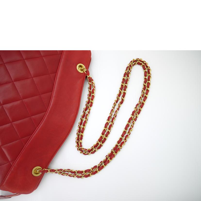 CHANEL/ラムスキンマトラッセチェーントート／レッド//137****/Bランク/69