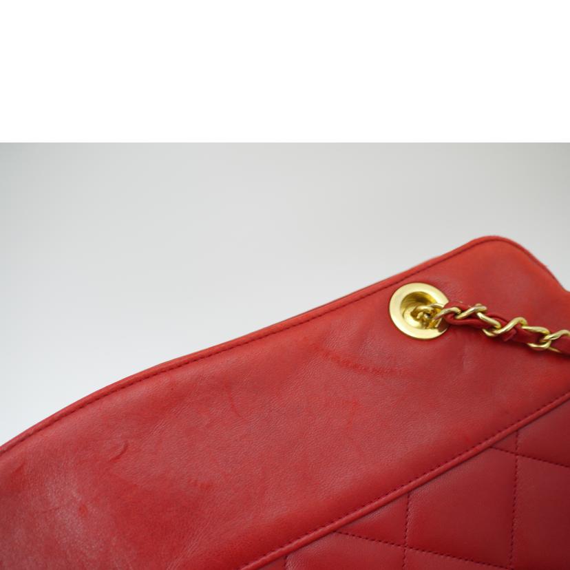 CHANEL/ラムスキンマトラッセチェーントート／レッド//137****/Bランク/69