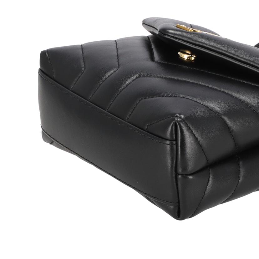 YSL ブラック キルティング ショルダーバッグ サンローラン キルティング バッグ SAINT LAURENT サンローラン