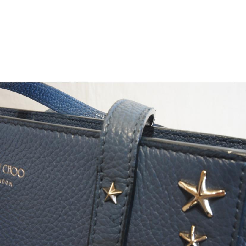 JIMMY CHOO ジミーチュウ/スタースタッズレザーペガシ/ブルー//Aランク/92