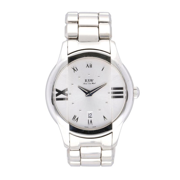 RSW Rama Swiss Watch アールエスダブリュ 腕時計 レディース 上等な SWISS RAMA WATCH STEEL STAINLESS /silver black LADIES