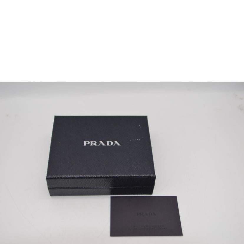 PRADA プラダ/サフィアーノメタルコンパクトレザー財布／ネロ/1ML522//107*/Aランク/89