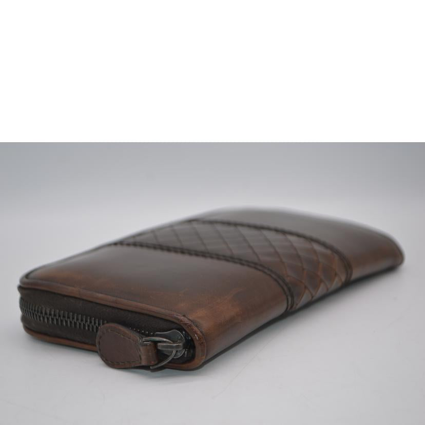 BOTTEGA　VENETA ボッテガヴェネタ/センターイントレチャートラウンドファスナー長財布/114076//EPE*************/Bランク/89
