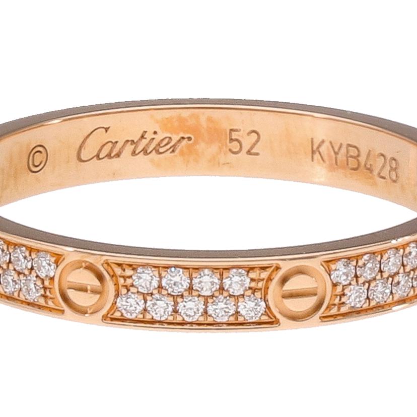 Cartier／750PG カルティエ/750PGミニラブダイヤリング＃11．5/2.0//KYB428/52/Aランク/75
