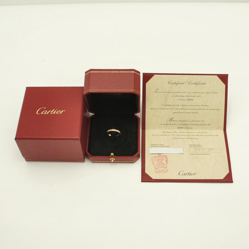 Cartier／750PG カルティエ/750PGミニラブダイヤリング＃11．5/2.0//KYB428/52/Aランク/75