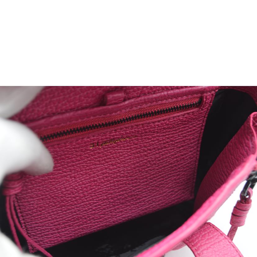 3．1phillip　lim 3.1フィリップリム/パシュリミニサッチェル2wayレザーハンド／ピンク/AF12-0226SKC//ABランク/89