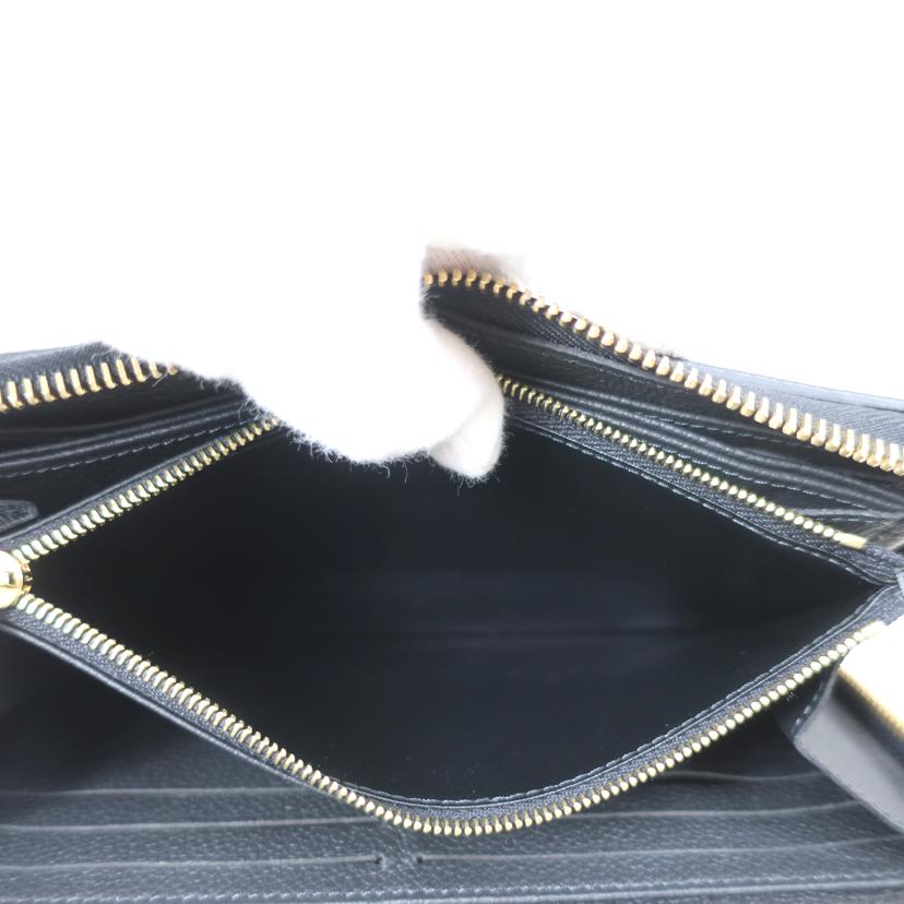 LOUIS VUITTON ルイヴィトン/ジッピー・ウォレット　ブラック　ベージュ／　モノグラム・アンプラント　長財布/M80481//ABランク/65