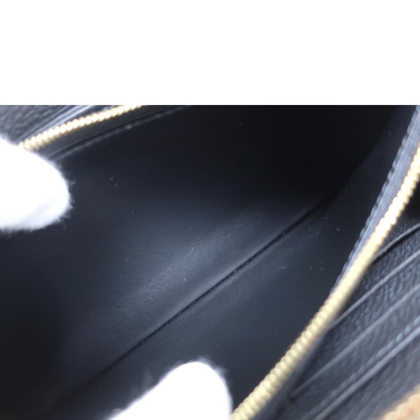 LOUIS VUITTON ルイヴィトン/ジッピー・ウォレット　ブラック　ベージュ／　モノグラム・アンプラント　長財布/M80481//ABランク/65