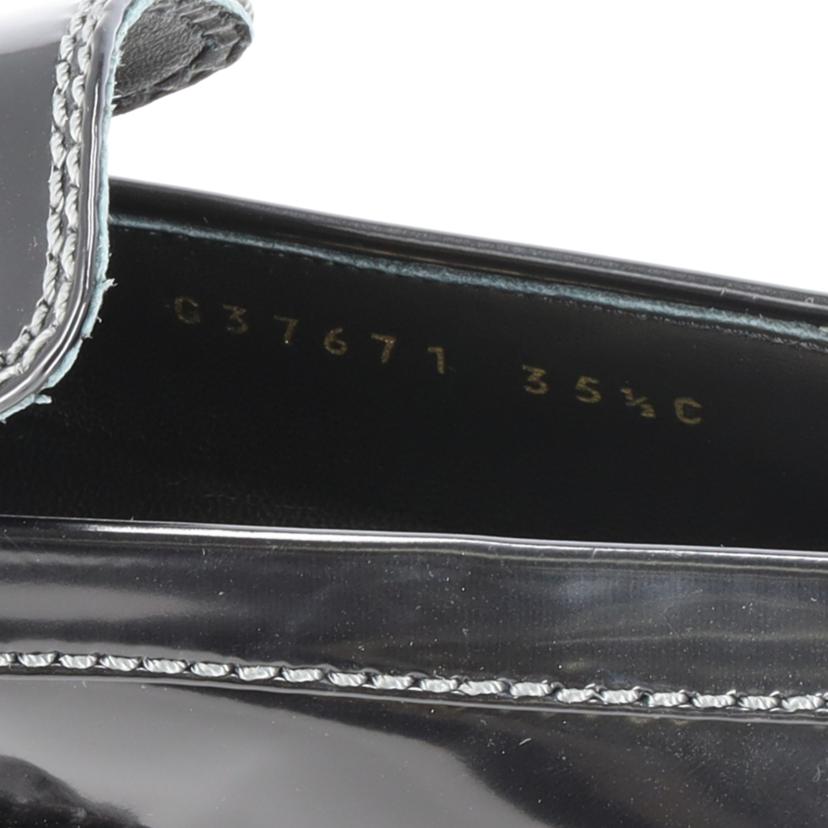 CHANEL／25/◇ココマークシャイニーカーフローファー／ブラックGD金具/G37671//ｻｲｽ*****************/Aランク/75