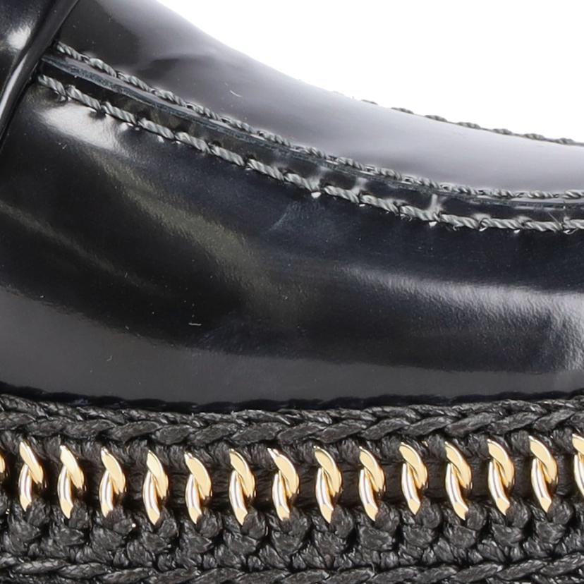 CHANEL／25/◇ココマークシャイニーカーフローファー／ブラックGD金具/G37671//ｻｲｽ*****************/Aランク/75