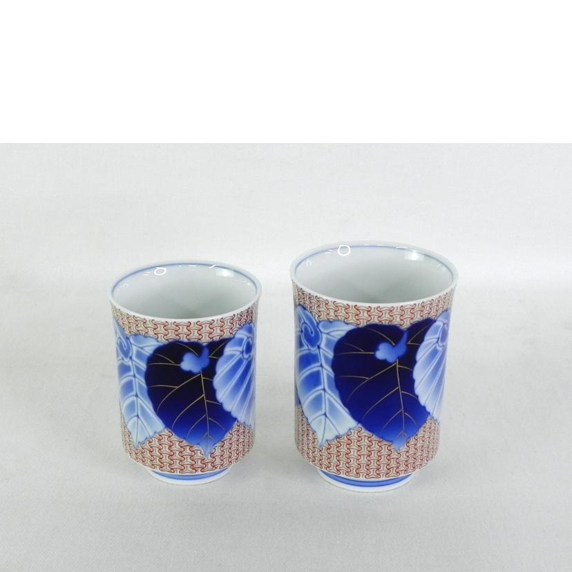 KOURANSYA 香蘭社/磁芸工房製　愁海棠　蓋付組湯呑//Aランク/81