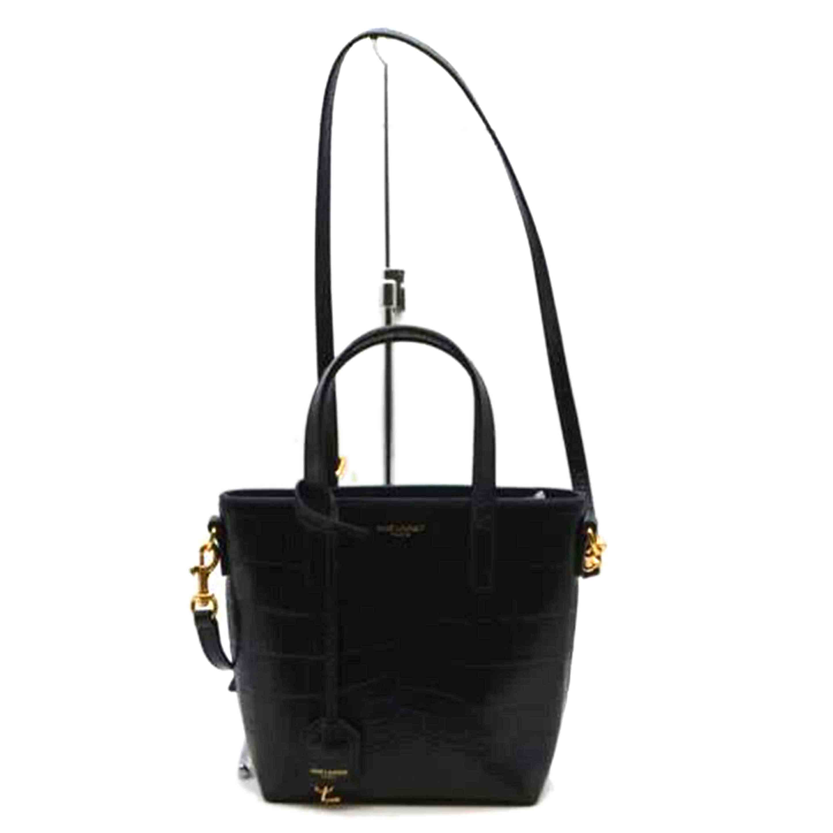 SAINT LAURENT サンローラン/ミニトイ/エンボスクロコレザー/ノワール/712367//122*/SAランク/89