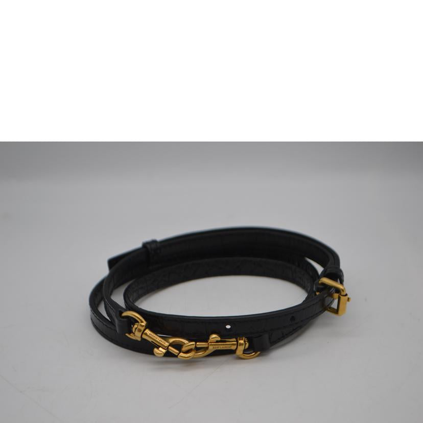 SAINT LAURENT サンローラン/ミニトイ/エンボスクロコレザー/ノワール/712367//122*/SAランク/89