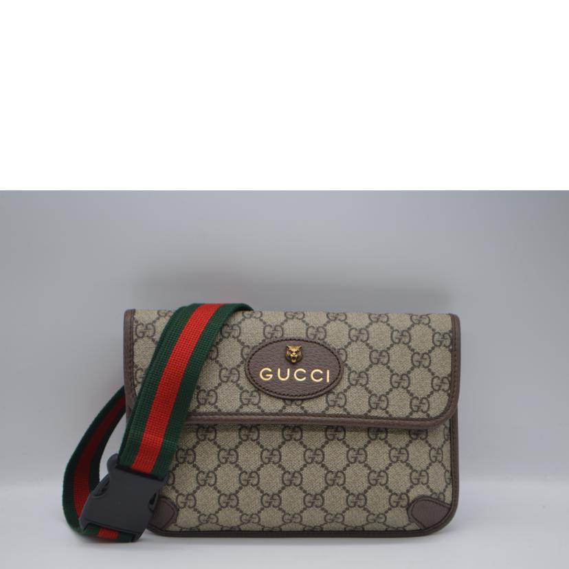 グッチ ベルトバッグ GGスプリーム ベージュ エボニー ネオ GUCCI GG