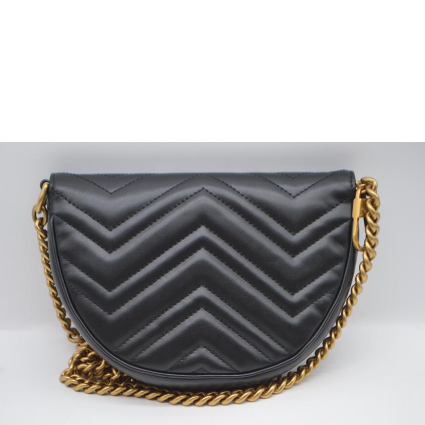 GUCCI グッチ/GGマーモントハーフムーンチェーンレザーショルダー/746431//525***/SAランク/89