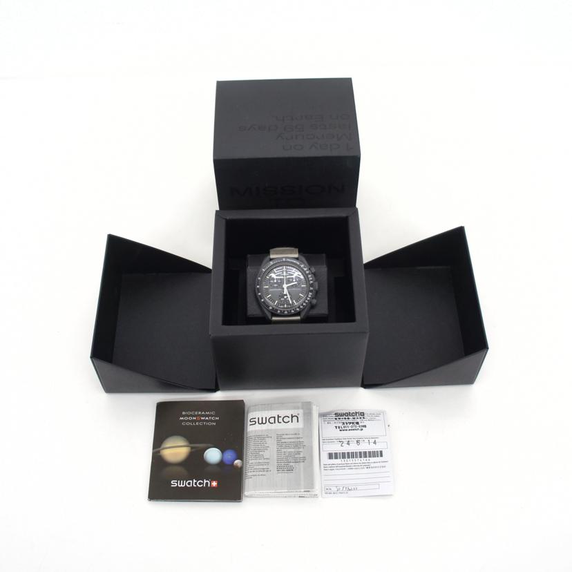 OMEGA×swatch オメガ×スウォッチ/ムーンスウォッチ／MISSION　TO　MERCURY／クオーツ/SO33A100//Aランク/41