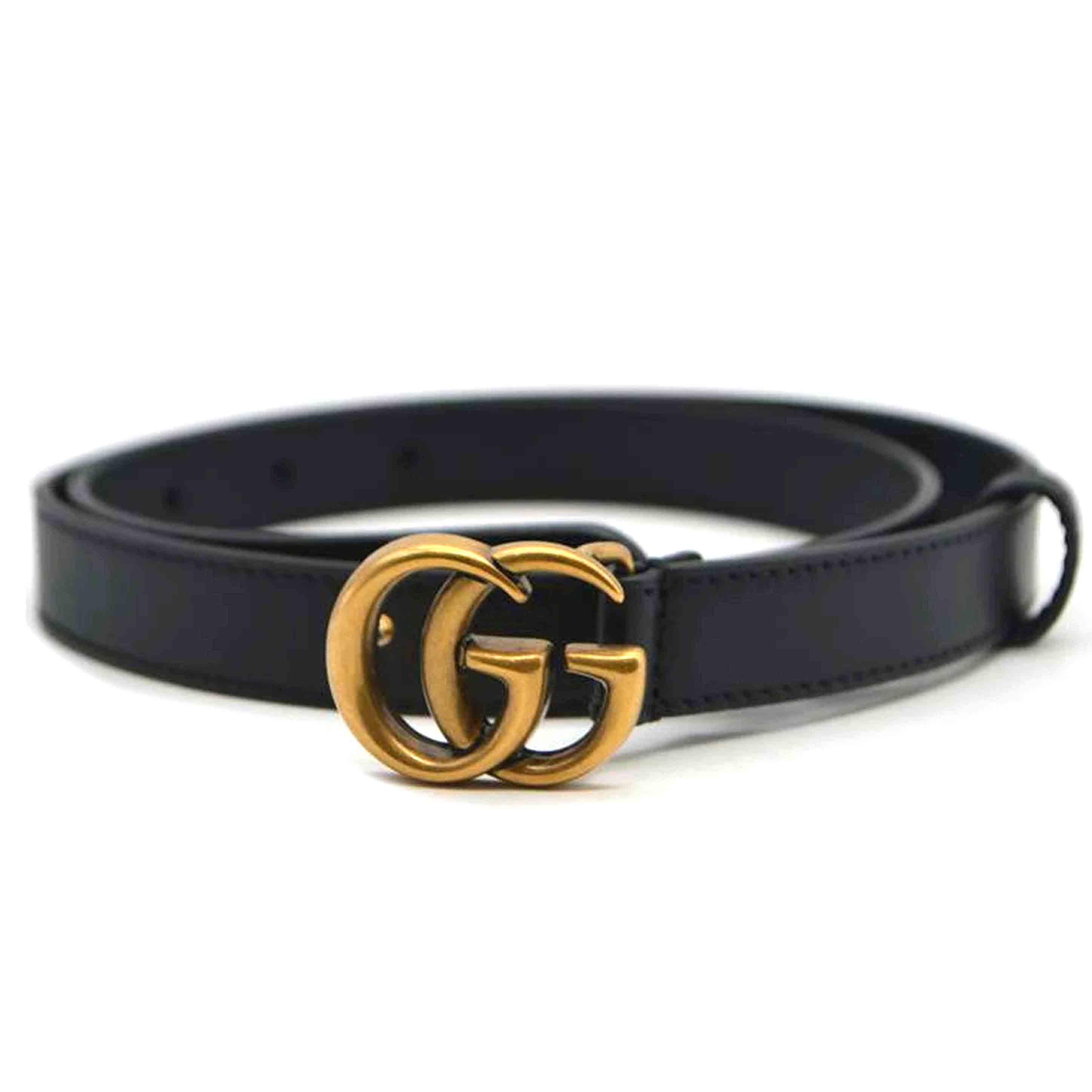 GUCCI グッチ/ダブルGスリムレザーベルト/409417AP00T//480***/ABランク/89