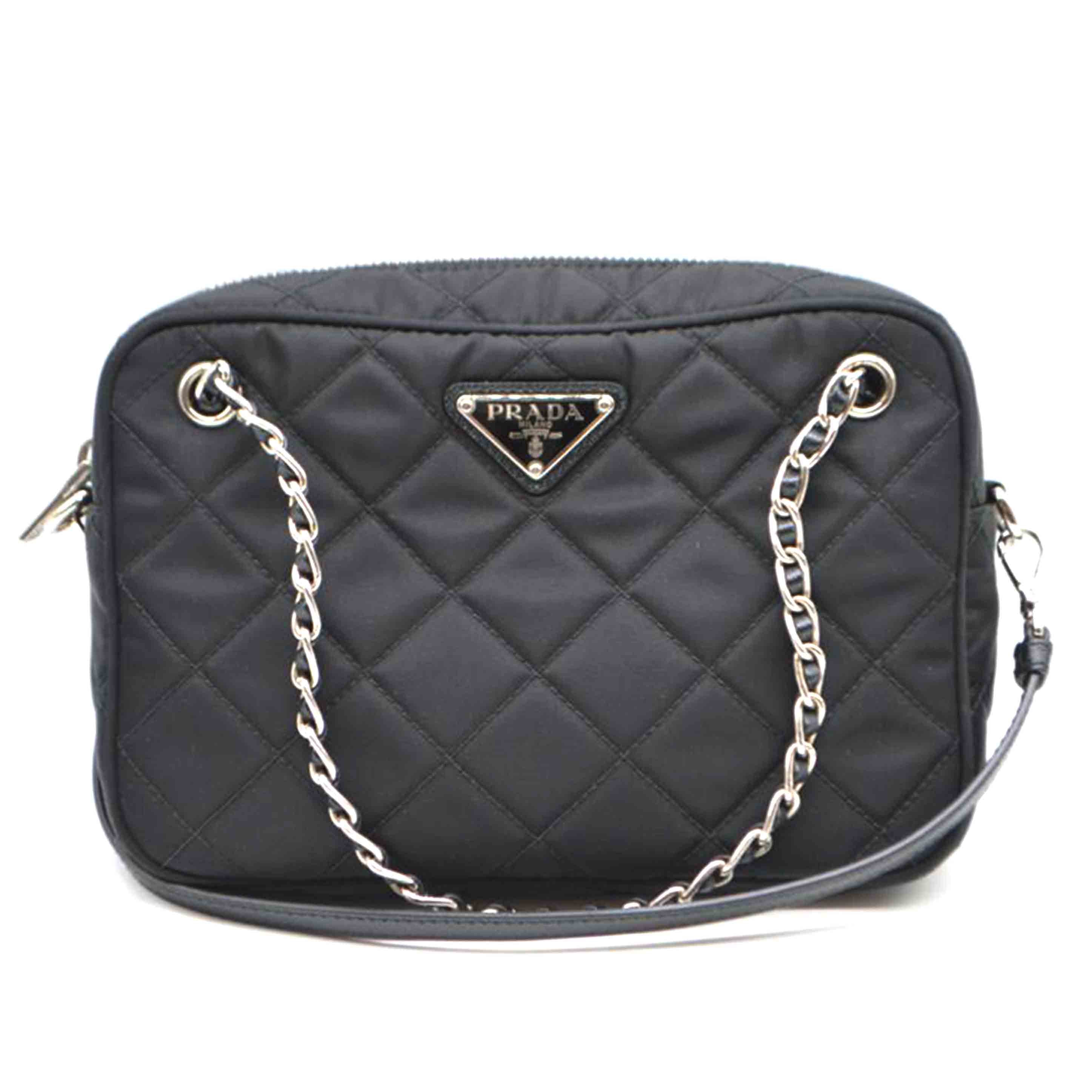 PRADA プラダ/テスートナイロンキルティング2wayチェーンレザーハンド/1BH910//158**/Aランク/89