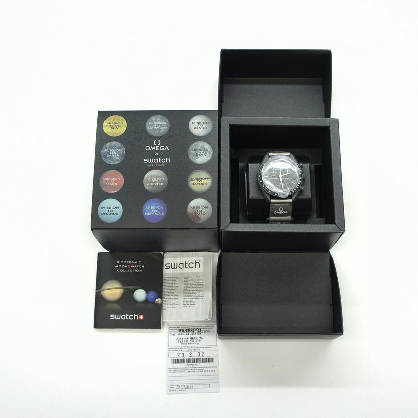 OMEGA×swatch オメガ×スウォッチ/ムーンスウォッチ／MISSON　TO　MERCURY／クオーツ/S033A100//Aランク/77