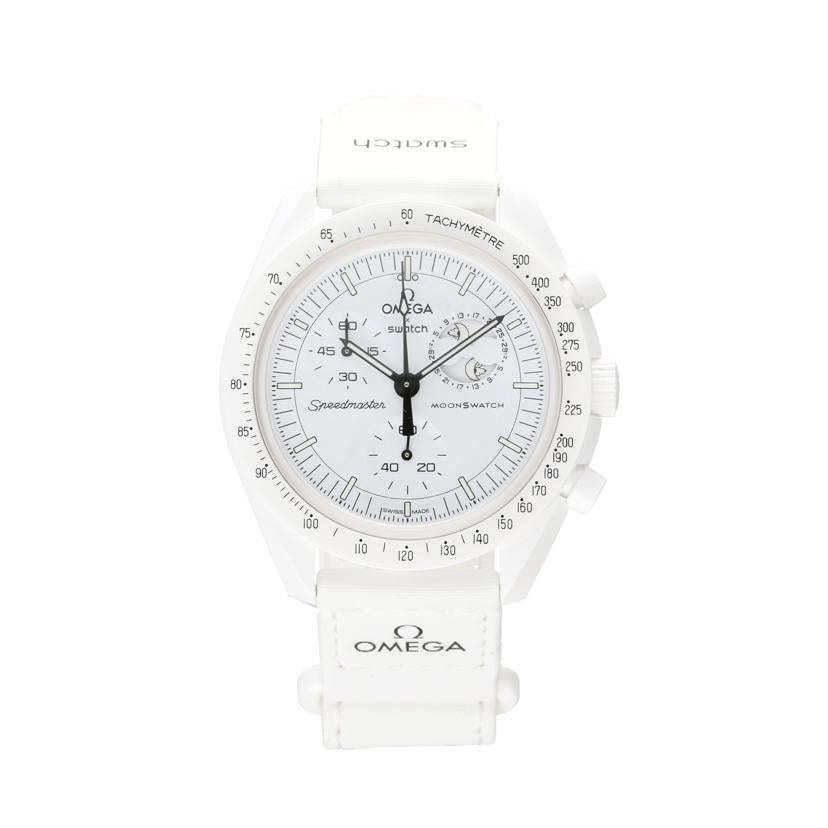 OMEGA×swatch オメガ×スウォッチ/MISSION　TO　THE　MOONPHASE／ホワイト/SO33W700//Aランク/89