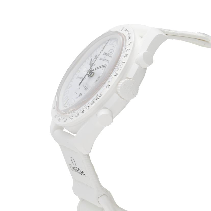 OMEGA×swatch オメガ×スウォッチ/MISSION　TO　THE　MOONPHASE／ホワイト/SO33W700//Aランク/89