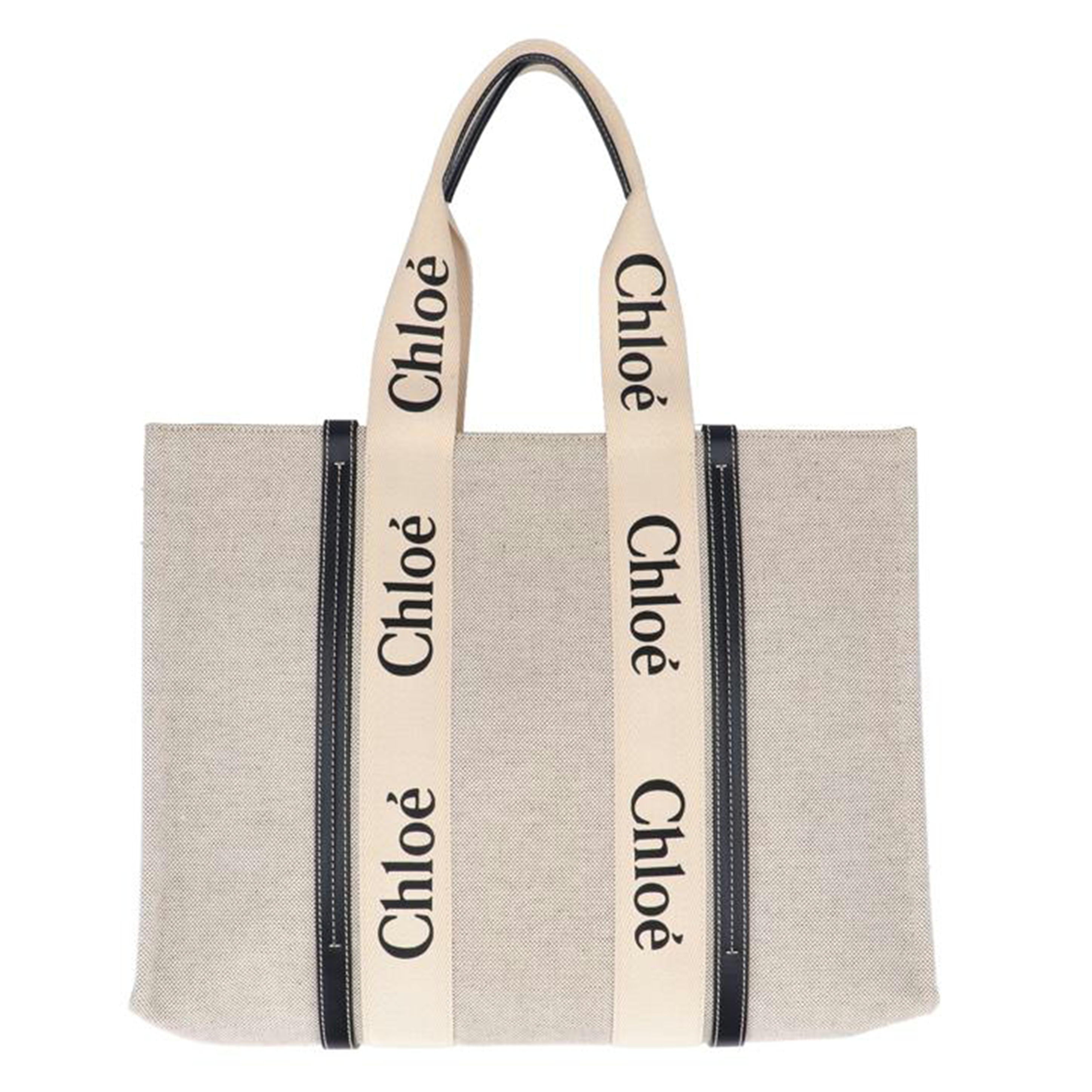 Chloe クロエ/ウッデーラージトートバッグ／ブラックキャンパス/4217565//122****/Aランク/81