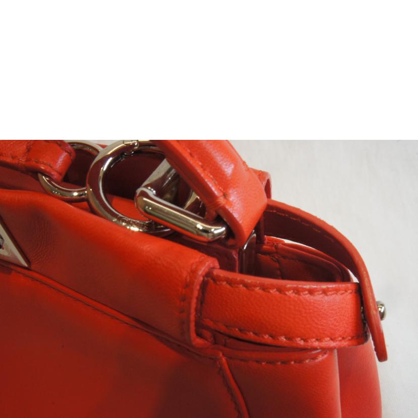 FENDI フェンディ/ピーカブーミニレッドSV金具//Aランク/92