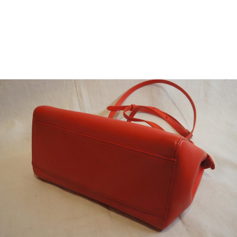 FENDI フェンディ/ピーカブーミニレッドSV金具//Aランク/92
