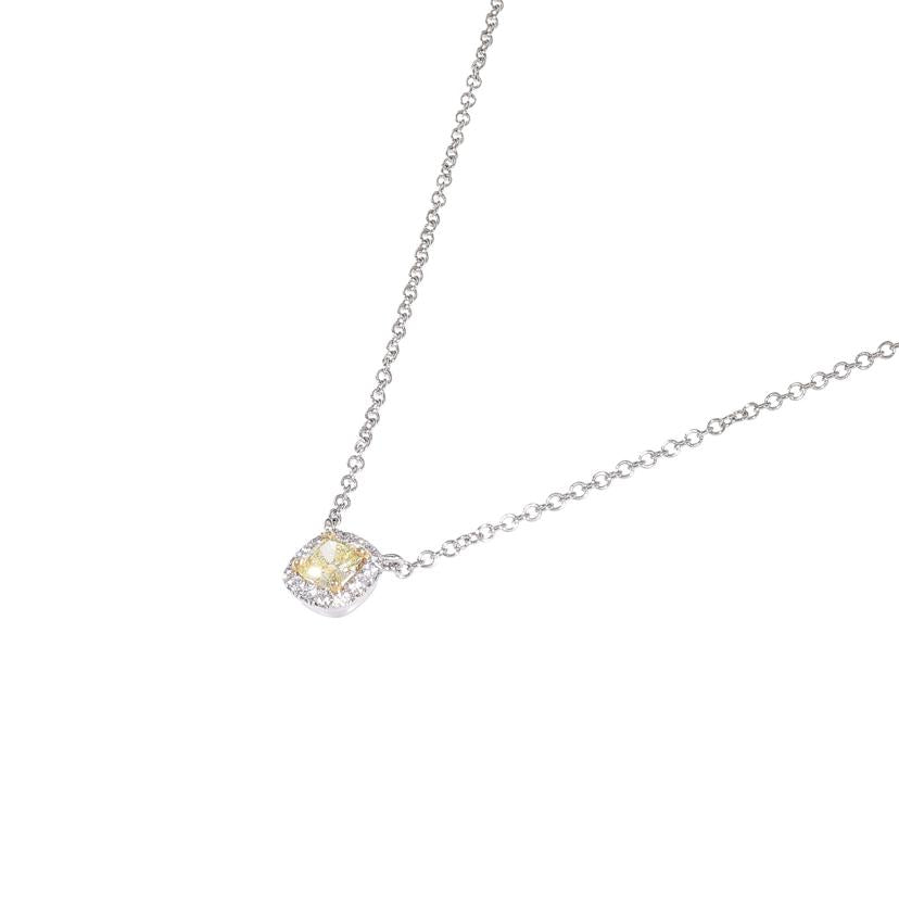 Tiffany ティファニー/Pt950／Au750ソレストイエローダイヤネックレス//67904672/Aランク/91