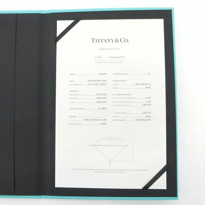 Tiffany ティファニー/Pt950／Au750ソレストイエローダイヤネックレス//67904672/Aランク/91