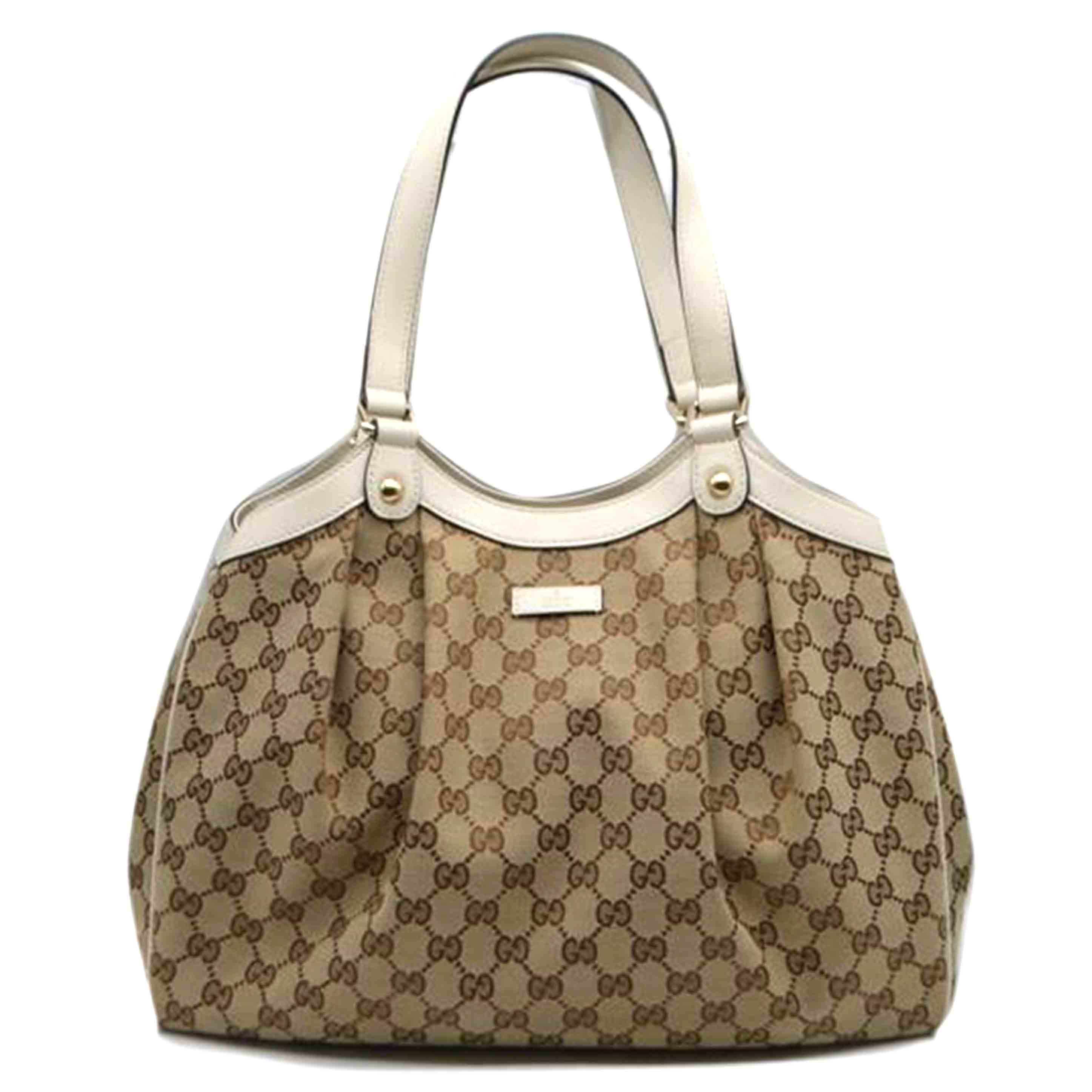 GUCCI グッチ/GGキャンバスレザーハンド／アイボリー/388919//562***/SAランク/89