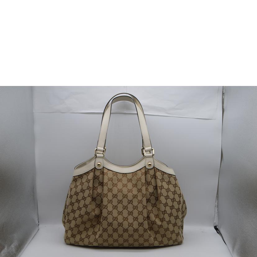GUCCI グッチ/GGキャンバスレザーハンド／アイボリー/388919//562***/SAランク/89