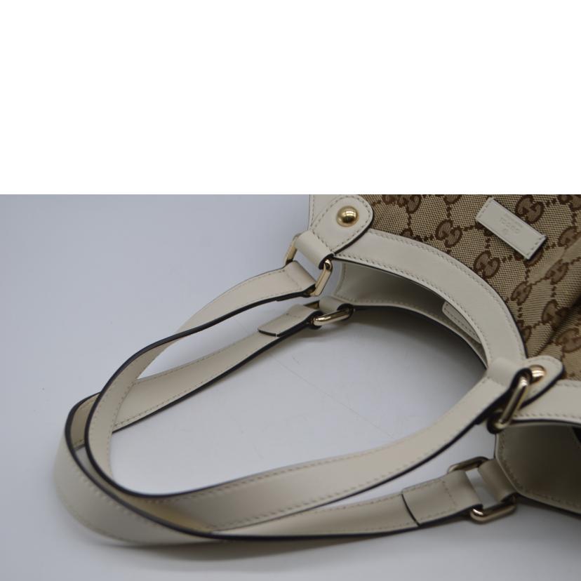 GUCCI グッチ/GGキャンバスレザーハンド／アイボリー/388919//562***/SAランク/89