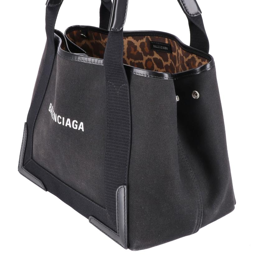 BALENCIAGA バレンシアガ/ネイビーカバスSトート／レオパード/339933//ABランク/75