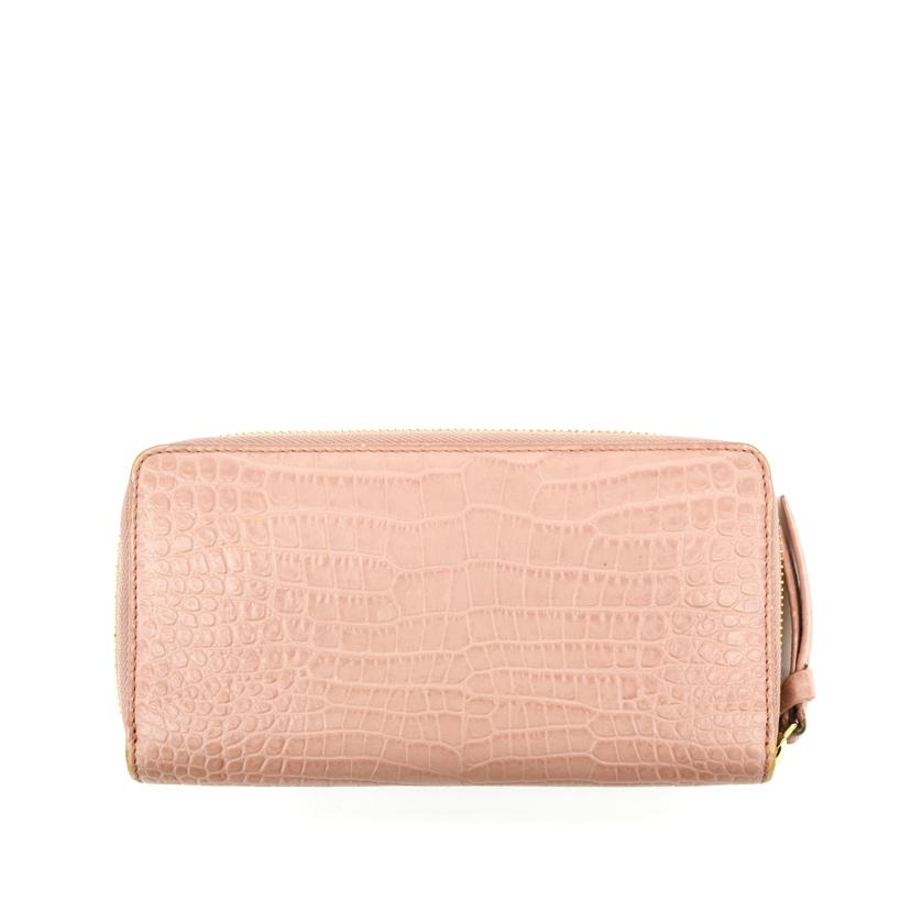 JIMMYCHOO ジミーチュウ/ラウンドファスナー長財布／ピンク//Bランク/75