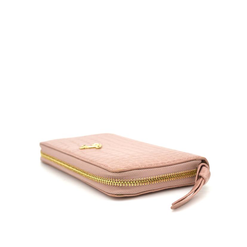 JIMMYCHOO ジミーチュウ/ラウンドファスナー長財布／ピンク//Bランク/75