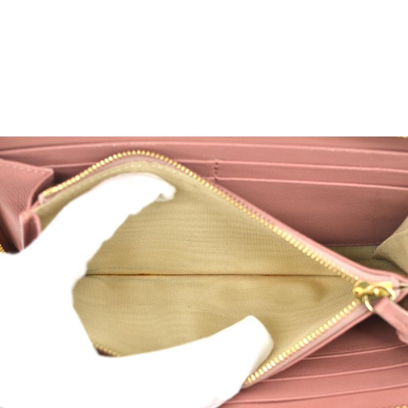 JIMMYCHOO ジミーチュウ/ラウンドファスナー長財布／ピンク//Bランク/75