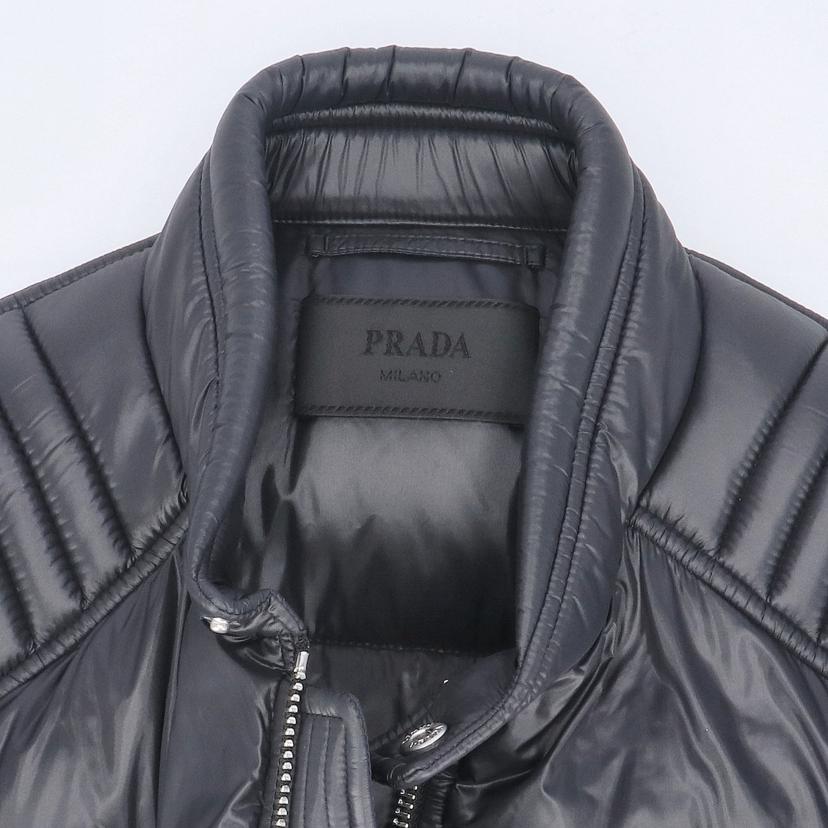 PRADA／25 プラダ/PRADAナイロンダウンベスト／ブラック/#50//SAランク/75