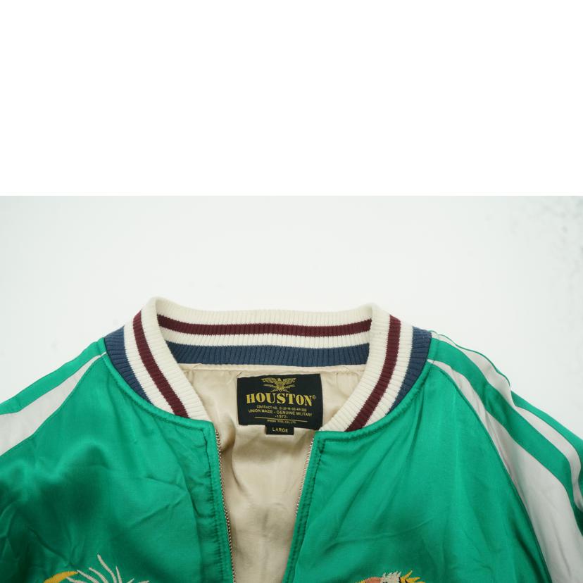 HOUSTON ヒューストン/レーヨンスカジャン／緑／龍×虎／日本地図/51220//ABランク/42