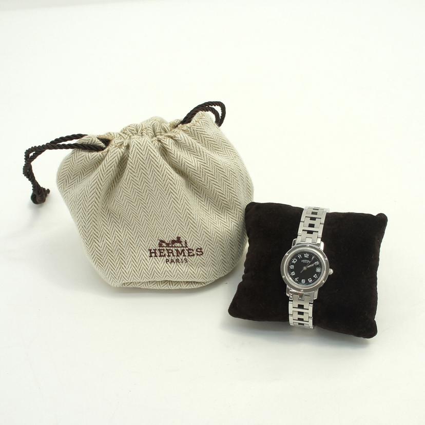 HERMES エルメス/クリッパー・ブラック／レディース／クオーツ/CL4.210//145****/ABランク/94