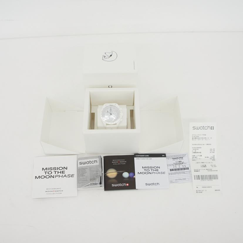 OMEGA×swatch オメガ×スウォッチ/MISSION TO THE MOONPHASE/クオーツ/SO33W700//Aランク/40