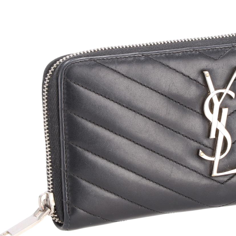 YSL サンローラン/YSLロゴラウンドファスナー//ABランク/91