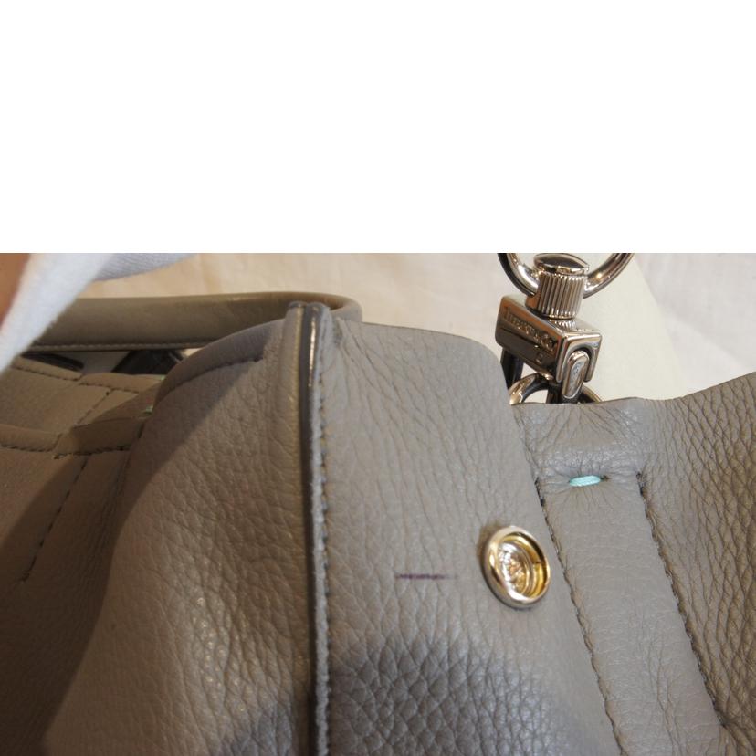 TIFFANY＆CO/レザートート2WAY/グレーティファニーブルー//ABランク/92