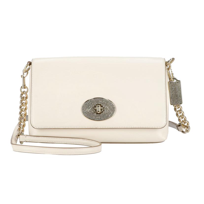 COACH ハンドバッグ レザー チェーン ホワイト COACH コーチ ショルダーバッグ レザー ジョージア サッチェル