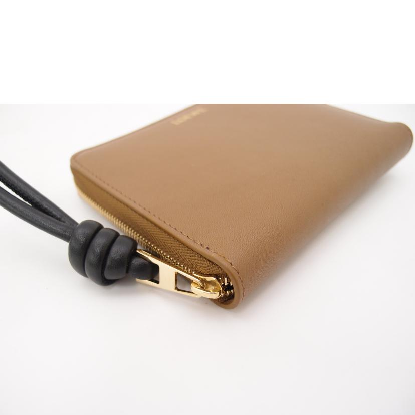 LOEWE/ラウンドファスナー二つ折り財布／ブラウン/CEM1CWZX0//042***/SAランク/69