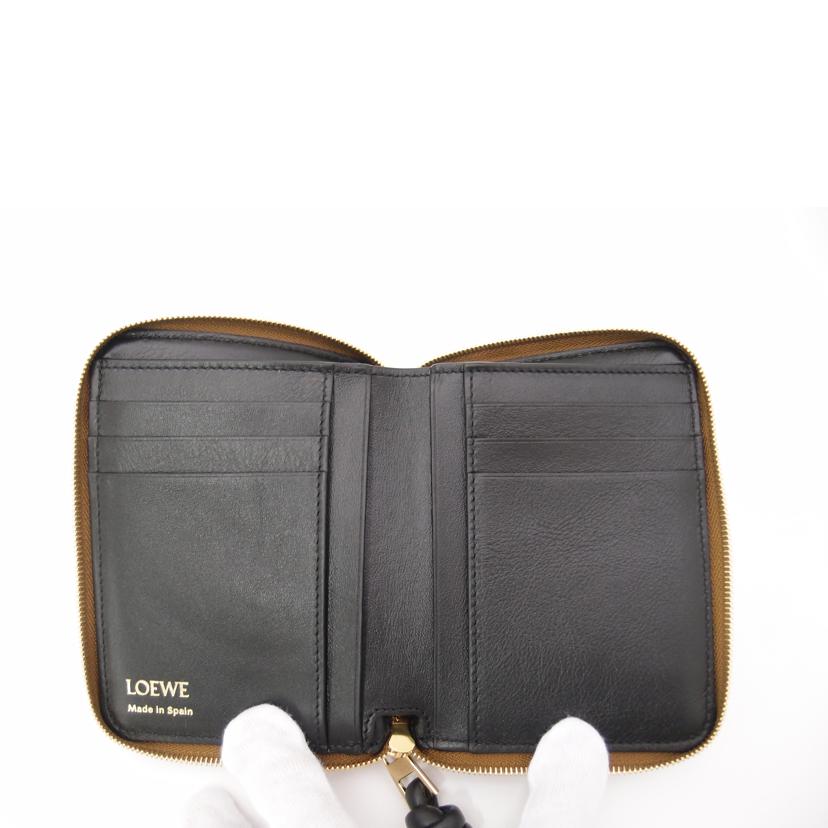 LOEWE/ラウンドファスナー二つ折り財布／ブラウン/CEM1CWZX0//042***/SAランク/69